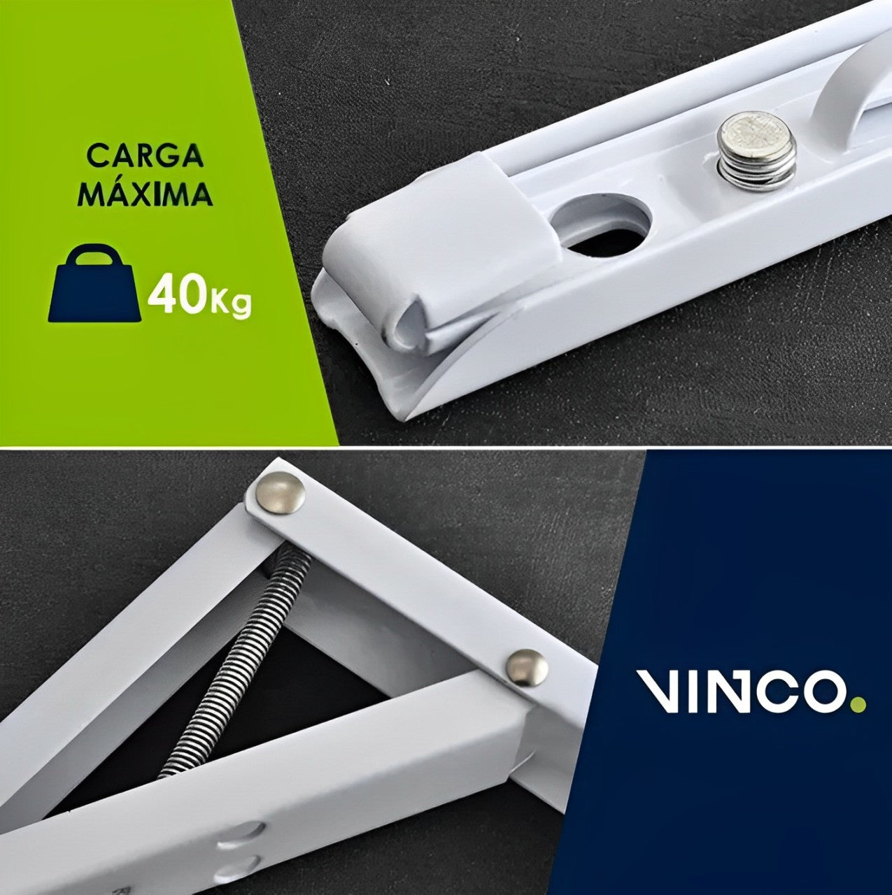 Ménsula Soporte Abatible Para Repisa Slim Blanco