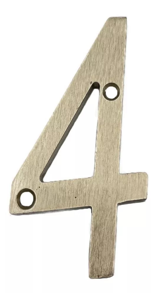 Números Residenciales Níquel Satinado Exterior Casa Altura 10 cm Aluminio 3D