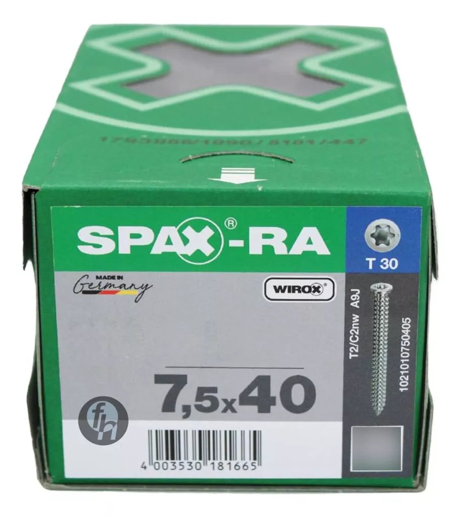Tornillos Spax R-A Concreto 7.5x40 mm No Necesita Taquete