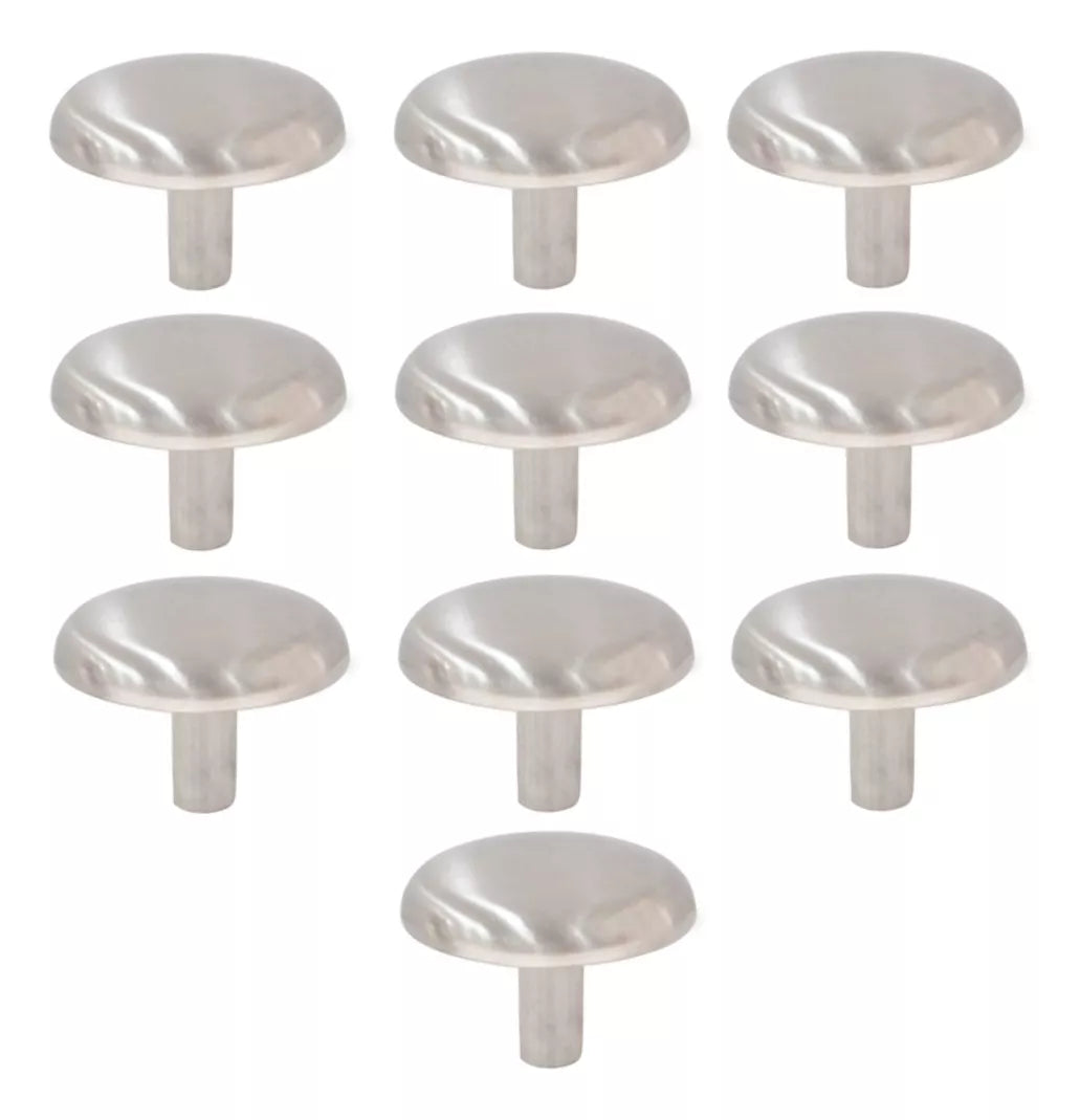 Jaladera De Botón Níquel Satinado Munich Handy Home