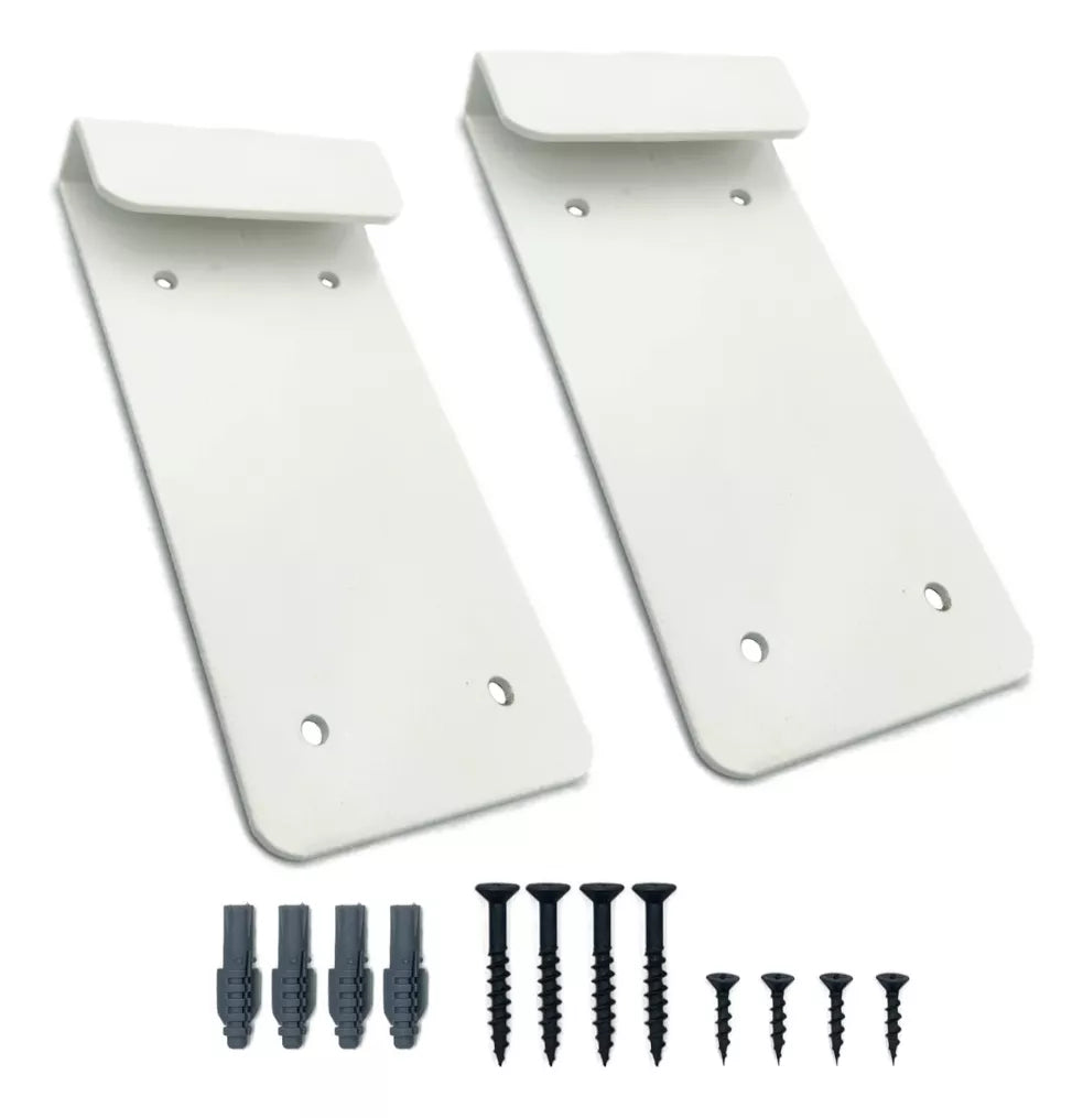 Soporte Oculto Blanco Mate Para Repisa Estante Flotante 2 Piezas