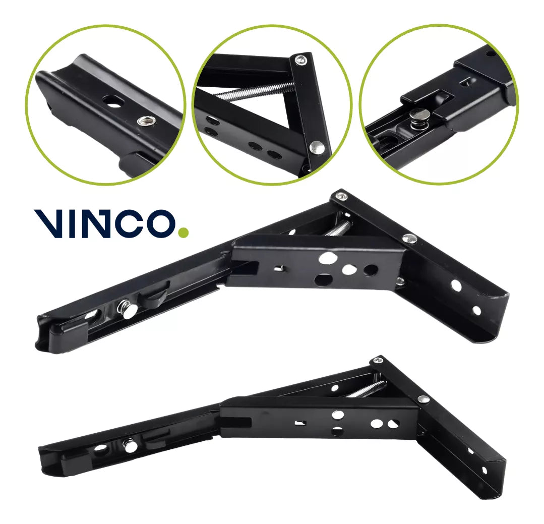 Ménsula Soporte Abatible Para Repisa Slim Negro