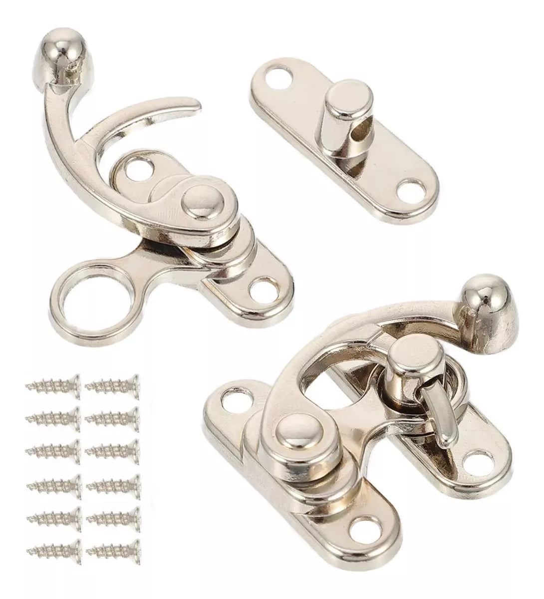 Aldaba Serie 50 Zamak Níquel Satinado Con Tornillos