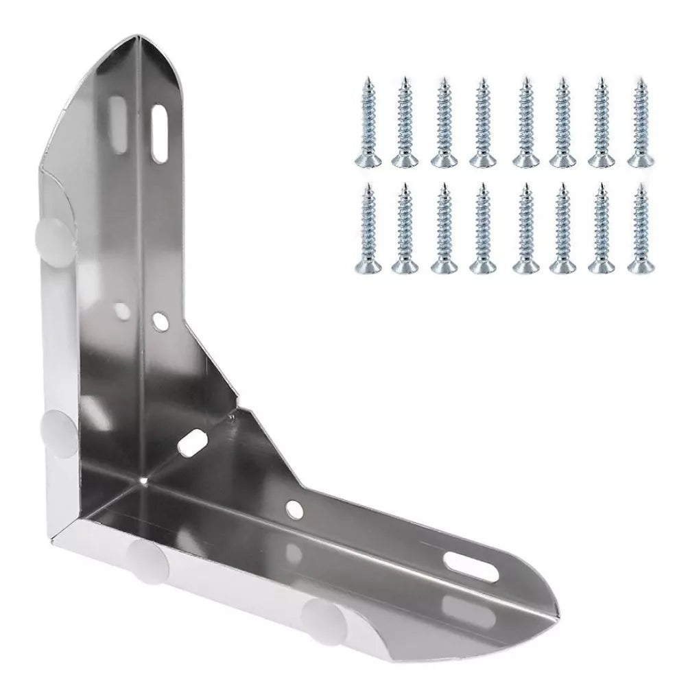 Pata Para Sofá y Muebles Esquinera 6 cm Acero Cromo 4 Piezas Con Tornillos