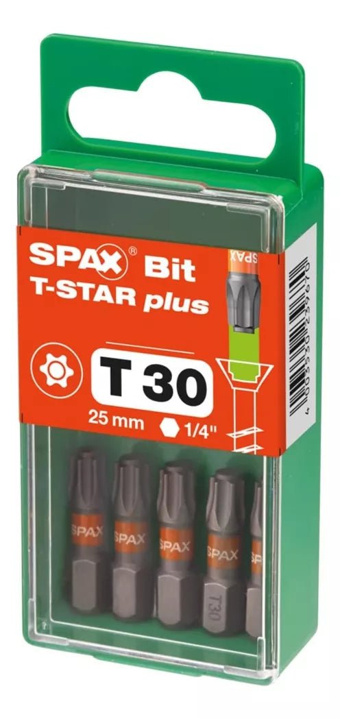 Punta Torx Para Tornillo Spax T-Star Plus T30x25 mm