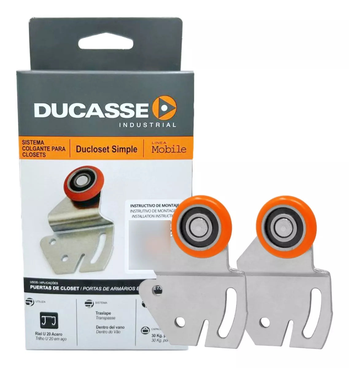 Sistema Ducloset Simple Para Puertas de Clóset Ducasse
