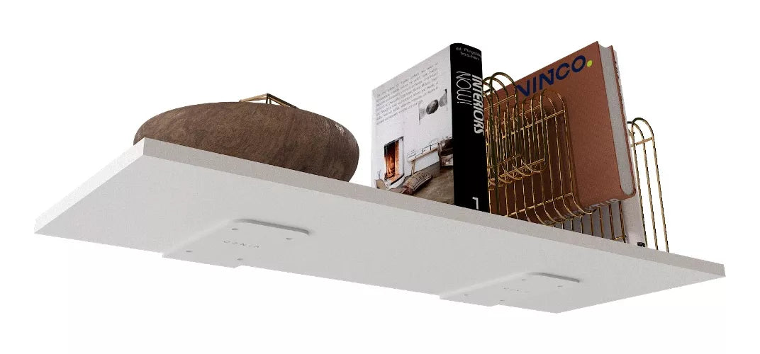 Repisa Flotante 30x80 cm Blanco Minimalista Soporte Oculto Reforzado