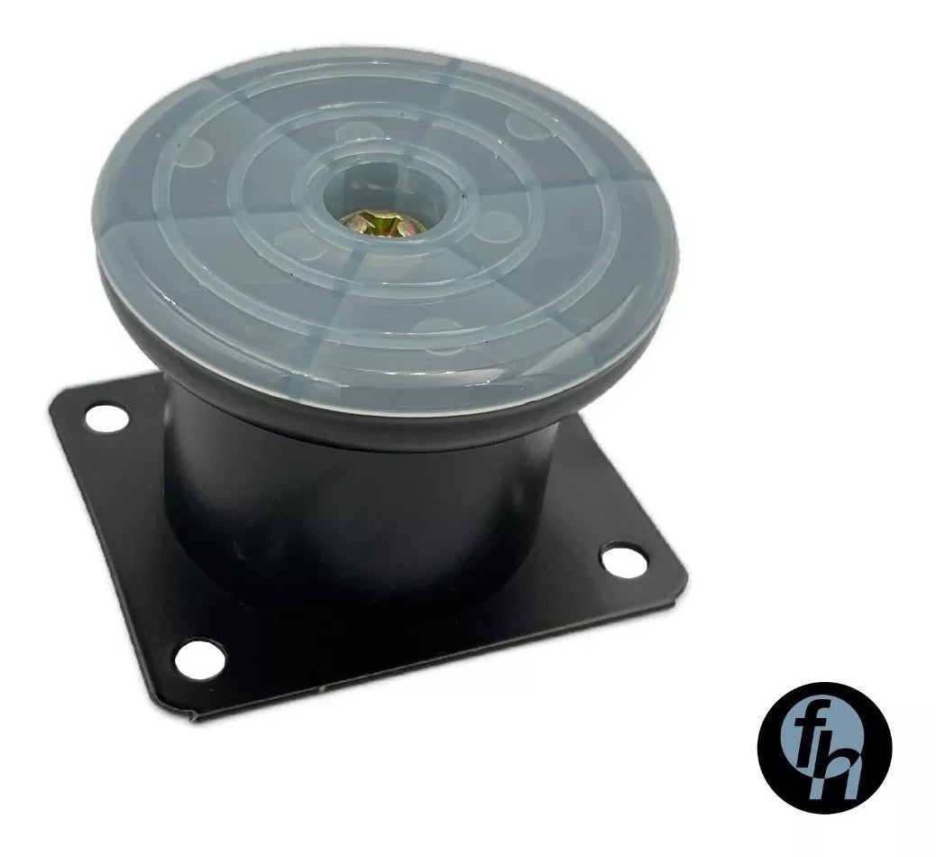 Pata Para Sofá y Muebles Redonda Acero Negro Mate 5 cm Con Tornillos