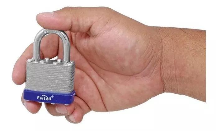 Candado Acero Laminado Gancho Corto Alta Seguridad