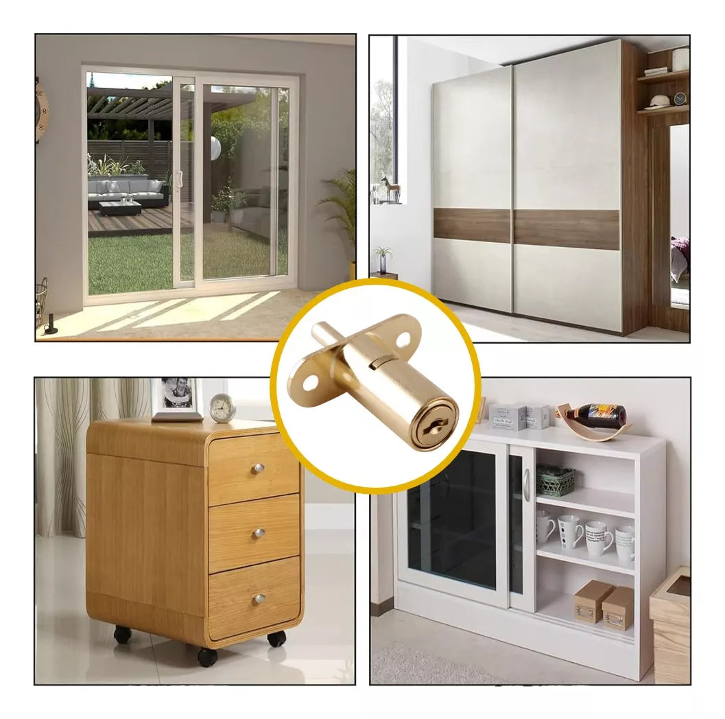Cerradura Puerta Corrediza 5830 Latón Brillante Dexter