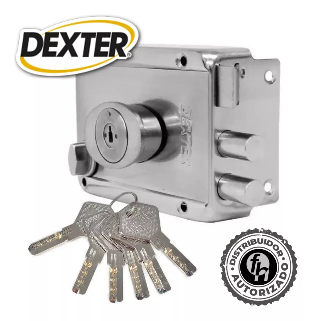 Cerradura Sobreponer Automática 6772 Barras Níquel Satínado Dexter