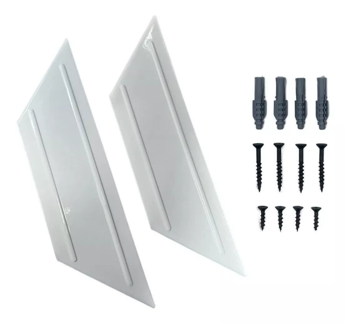 Ménsula Lateral Blanca 7 Pulgadas Soporte Repisas Grande 55 kg