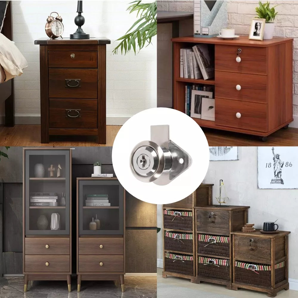 Cerradura Cocol Cromo Para Cajón Mueble Con Llaves