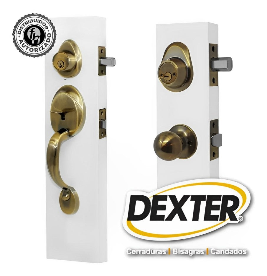 Cerradura Residencial "Dalton" Llave/Llave 6740 Latón Antiguo