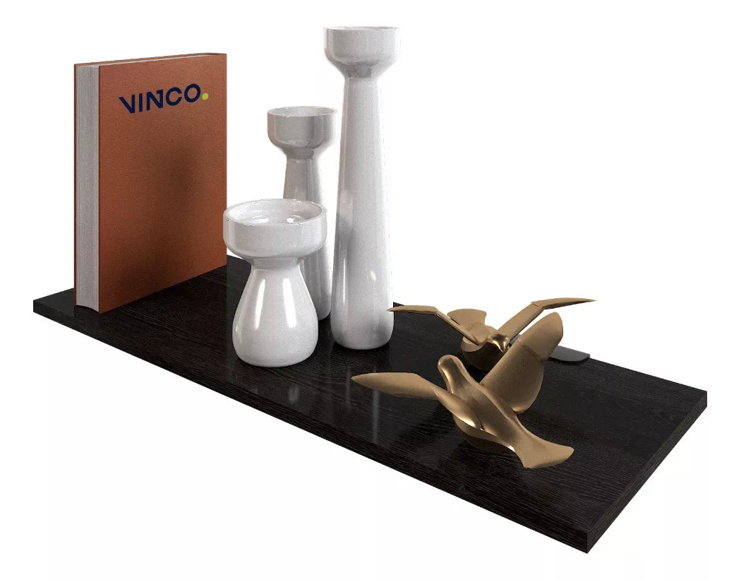 Repisa Flotante 30x80 cm Espresso Minimalista Soporte Oculto Reforzado