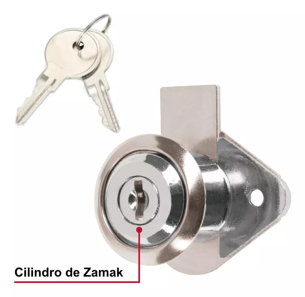 Cerradura Cocol Cromo Para Cajón Mueble Con Llaves
