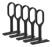 Soporte Central Negro Mate Tubo Ovalado Para Closet