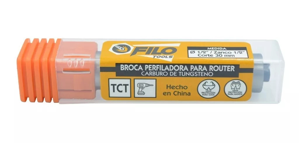 Broca Perfiladora Para Router Diámetro 1/2x1/2'' Corte 30 mm