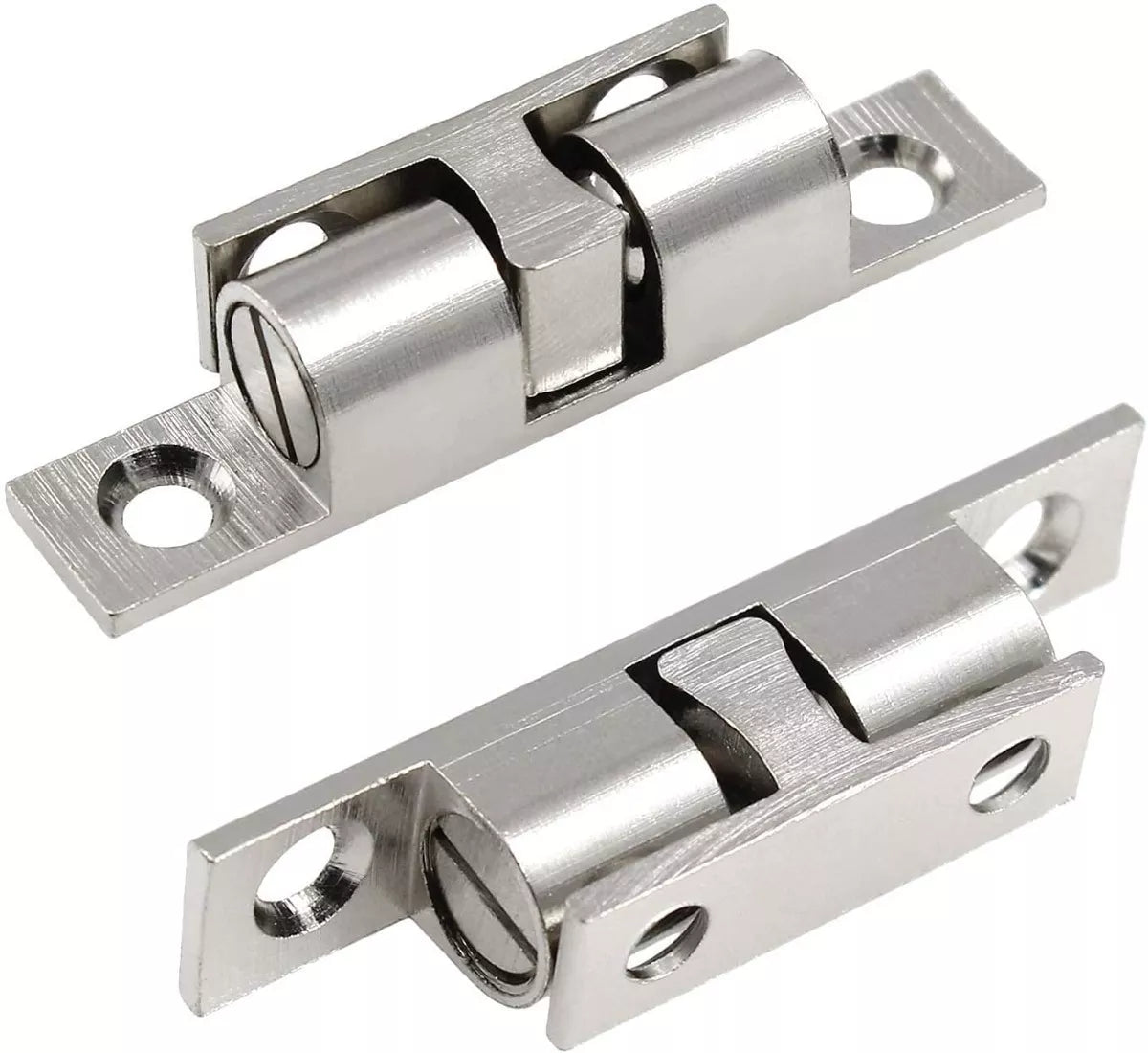 Resbalón Doble Bala Grande 60 mm Níquel Satinado 50 Piezas