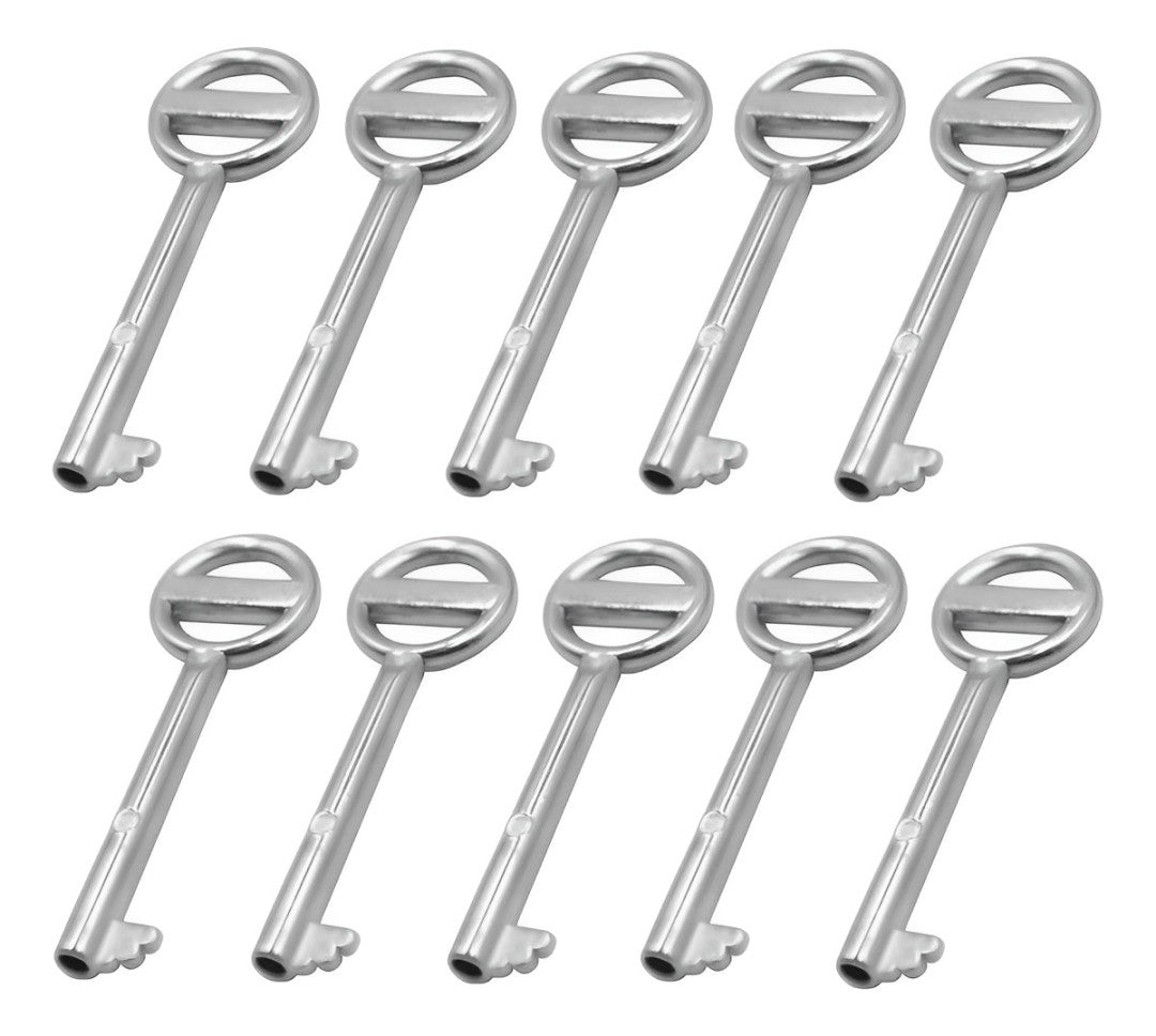 Llave Níquel Satinado Para Chapa De Ropero Zamak