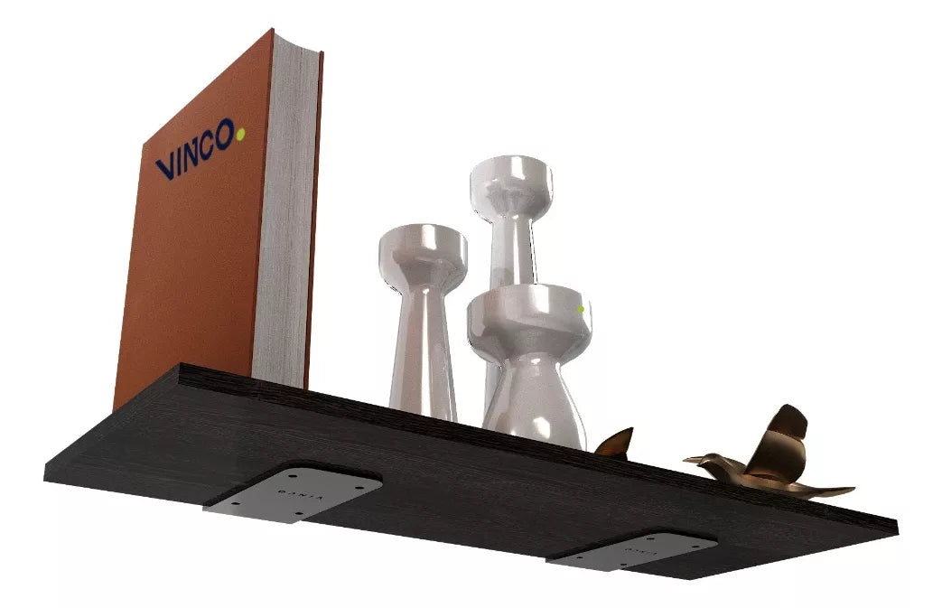 Repisa Flotante 30x80 cm Espresso Minimalista Soporte Oculto Reforzado
