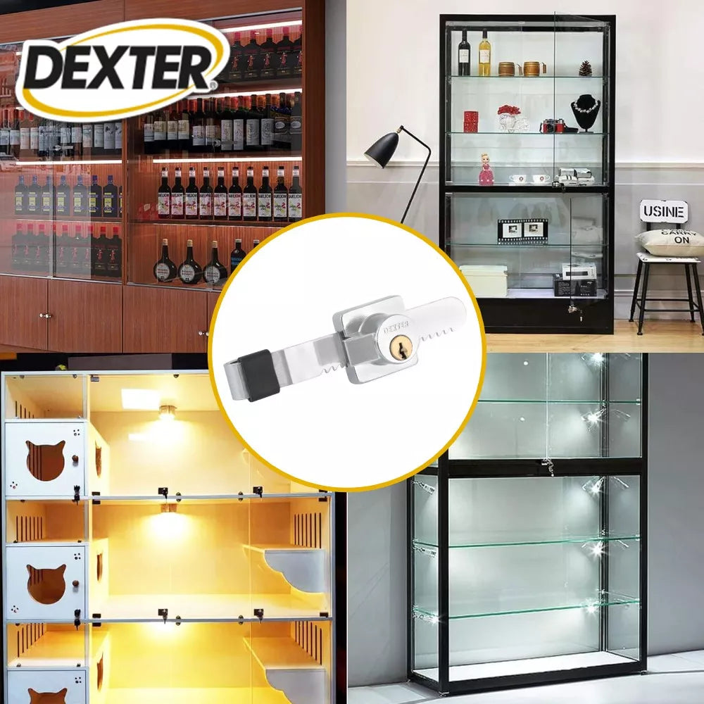 Cerradura Para Vitrina 6496 Puerta Corrediza Dexter