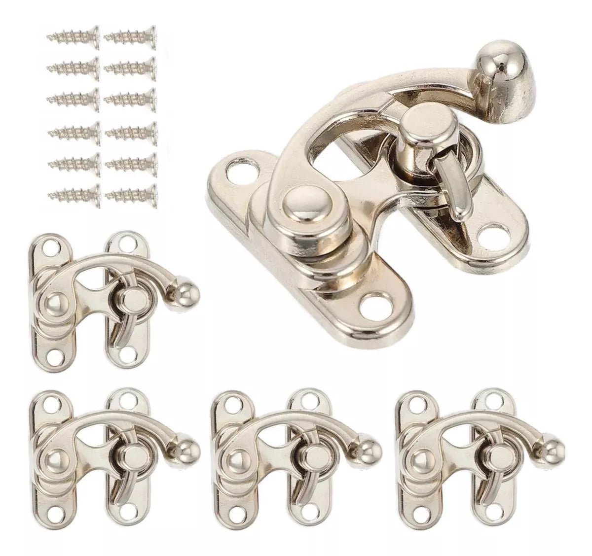 Aldaba Serie 50 Zamak Níquel Satinado Con Tornillos