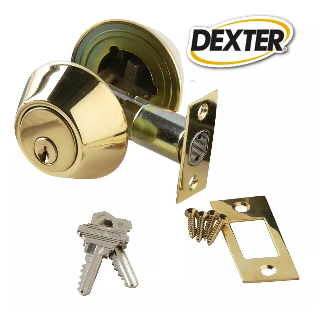 Cerrojo De Seguridad 6630 Llave/Llave Latón Brillante Dexter