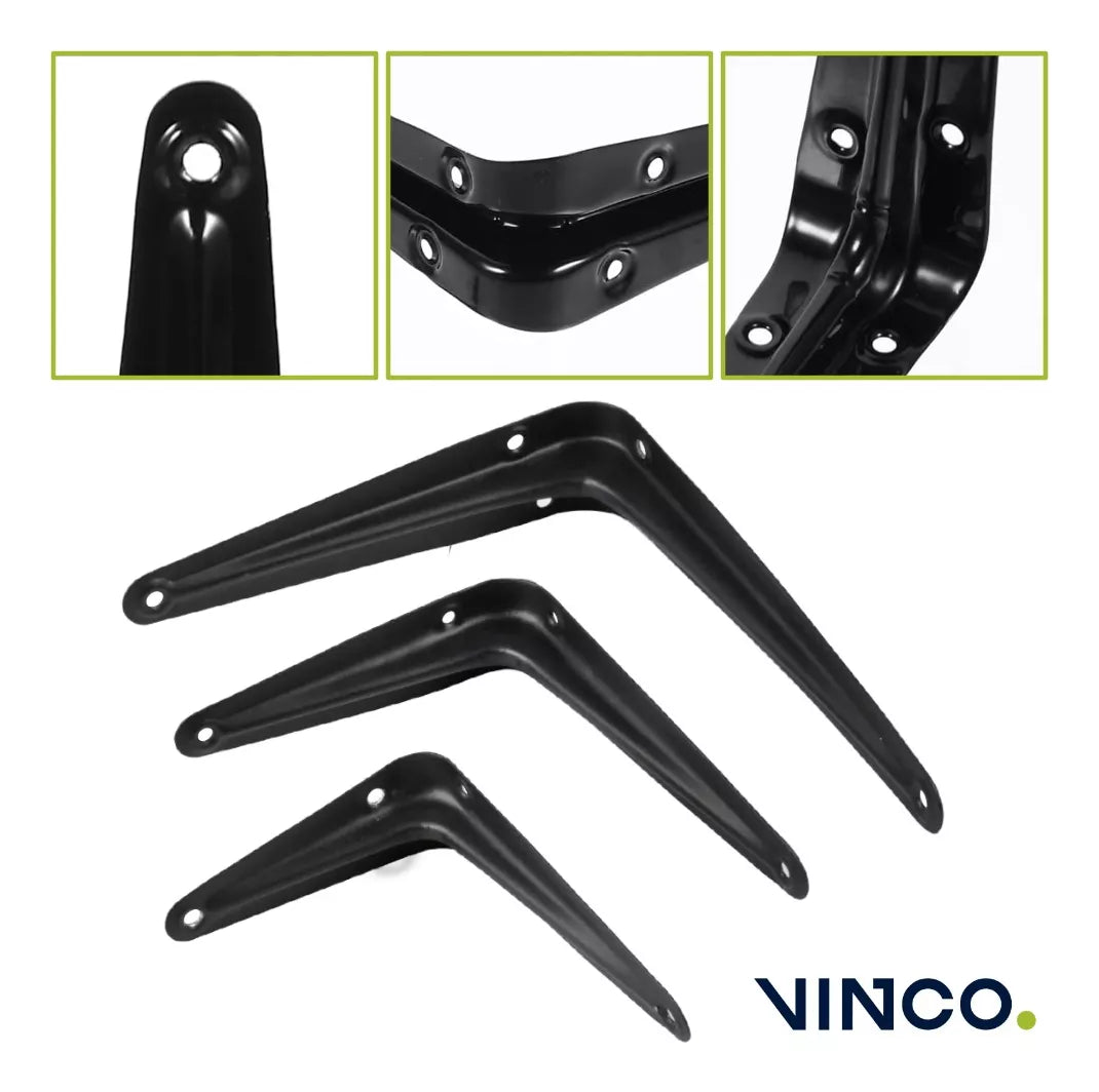 Mensula Soporte Escuadra Para Repisa Negro