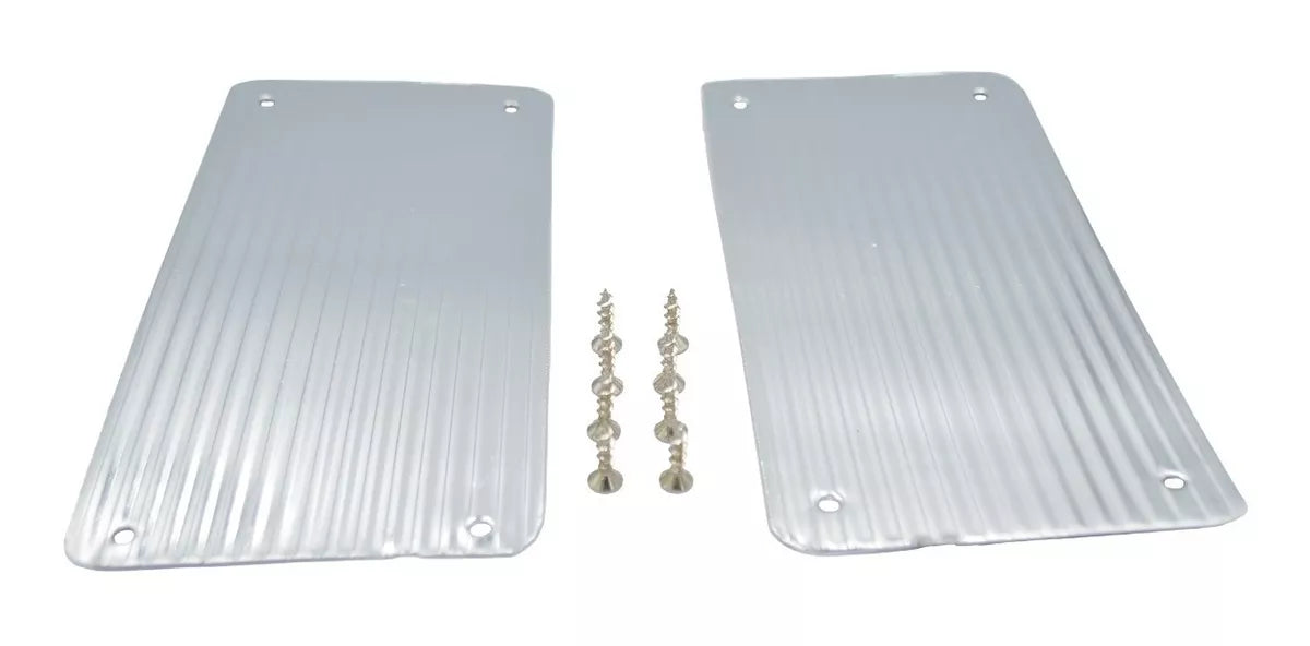 Mirilla de Aluminio Natural 20 cm Con Placa Para Puerta de Cocina