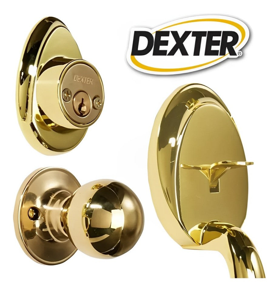Cerradura Residencial "Dalton" Llave/Llave 6742 Latón Brillante