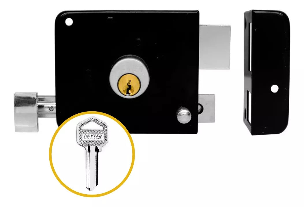 Cerradura Sobreponer De Caja Dexter Pre Armada Negra