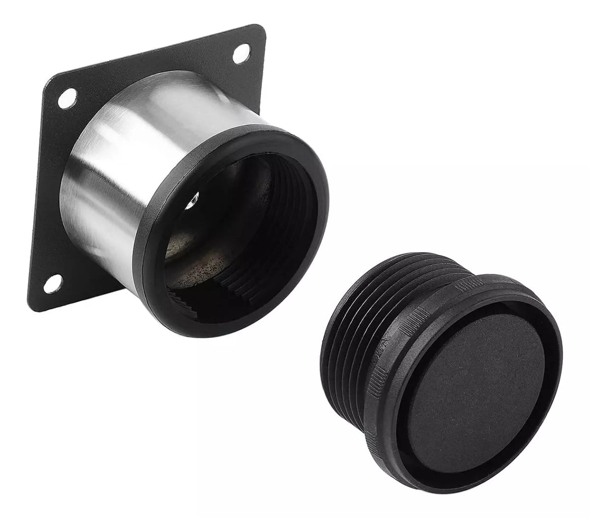 Pata Para Sofá y Muebles Regulable Redonda Acero Cromo 5-6 cm Con Tornillos