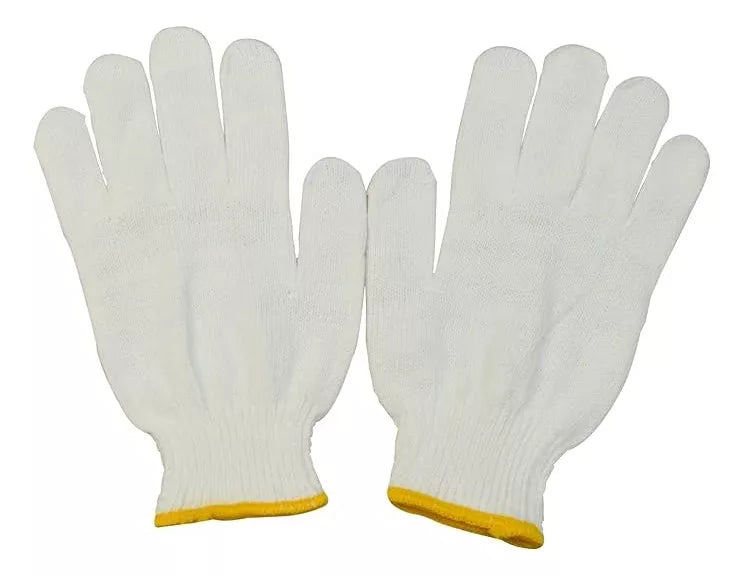 Guantes De Trabajo Tela Con Puntos Antideslizantes Azul