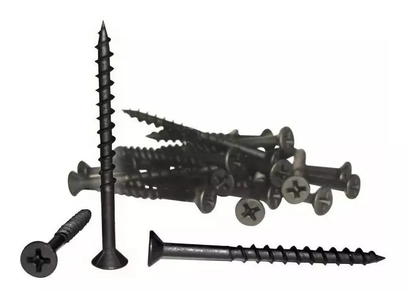 Tornillo Para Madera Aglomerado Negro 14x4'' Cruz Plana