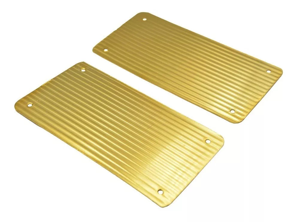 Placa De Empuje Color Latón Brillante Para Puerta De Cocina 1 Par