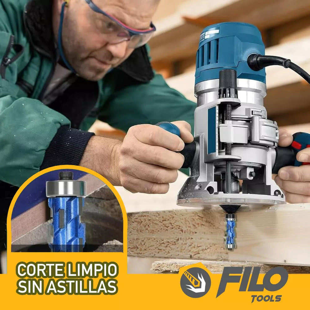 Broca Perfiladora Router "Helix" Doble Balero 1/2x3/4"