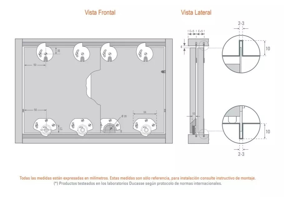 Sistema Corredizo Para Puerta De Mueble D-25 Ducasse