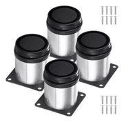 Pata Para Sofá y Muebles Regulable Redonda Acero Cromo 5-6 cm Con Tornillos