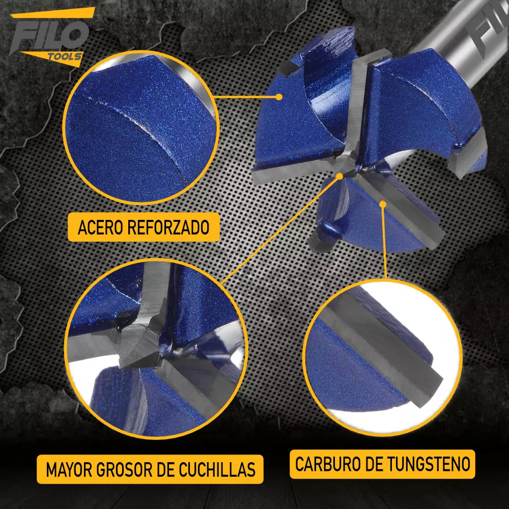 Broca Forstner Carburo De Tungsteno 35 mm Triple Premium