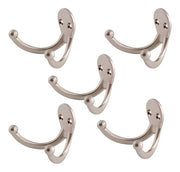 Gancho Perchero Doble Para Pared Níquel Satinado Handy Home