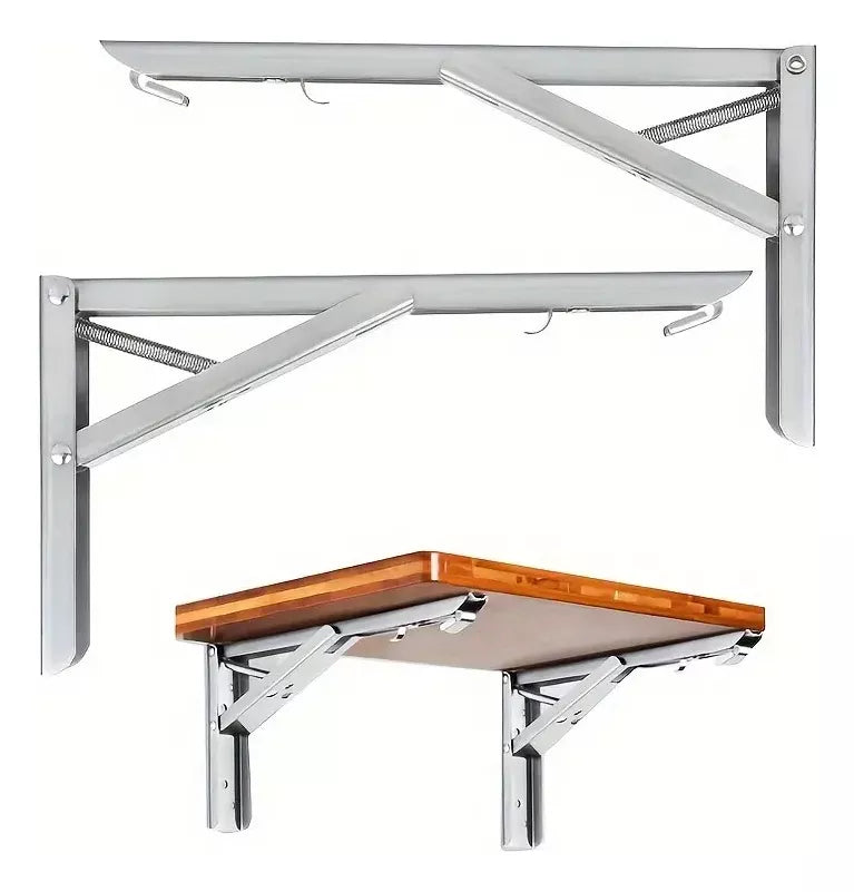 Soporte Abatible Slim Para Repisa Acero Inoxidable 30 cm