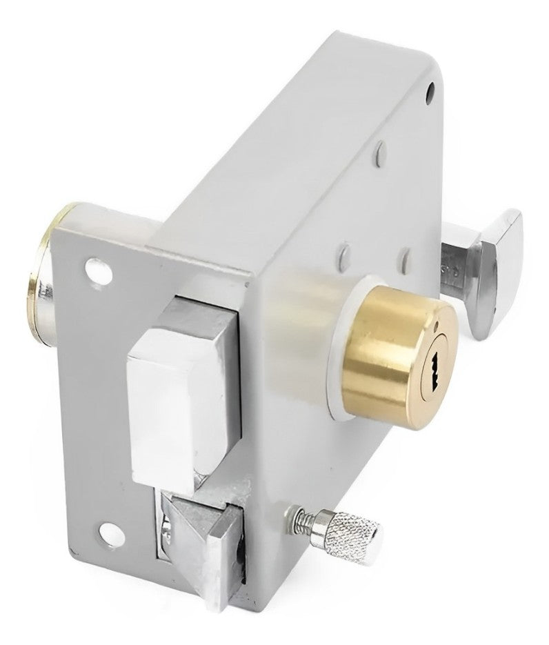 Cerradura Sobreponer Pre Armada Llave Puntos Dexter Gris
