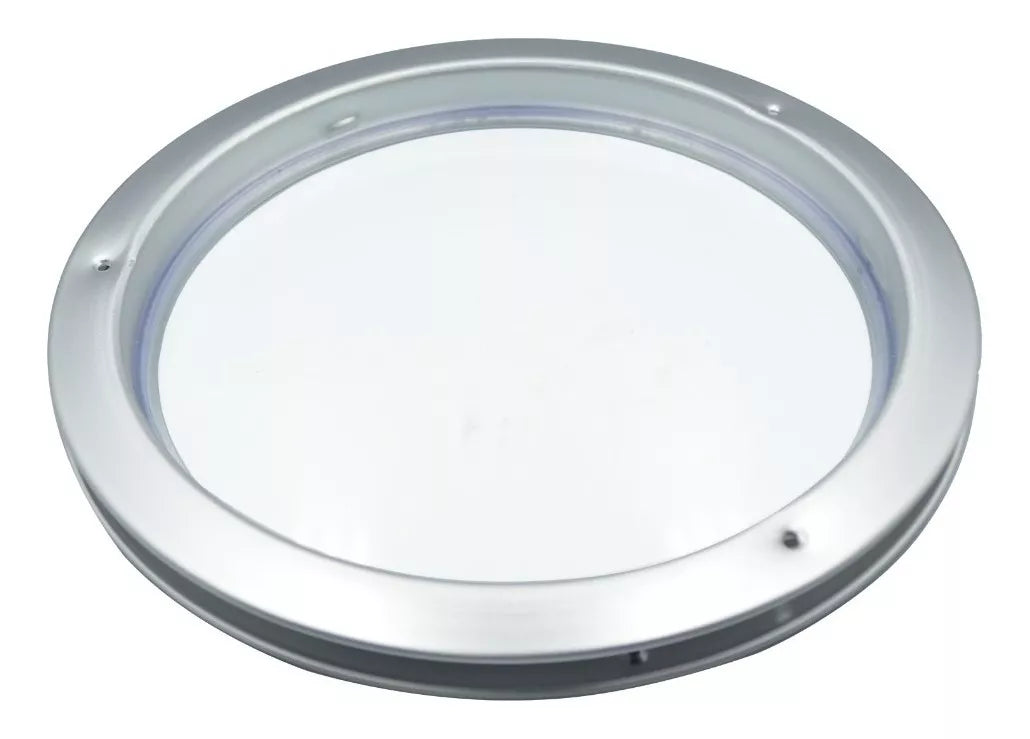 Mirilla de Aluminio Natural 20 cm Con Placa Para Puerta de Cocina
