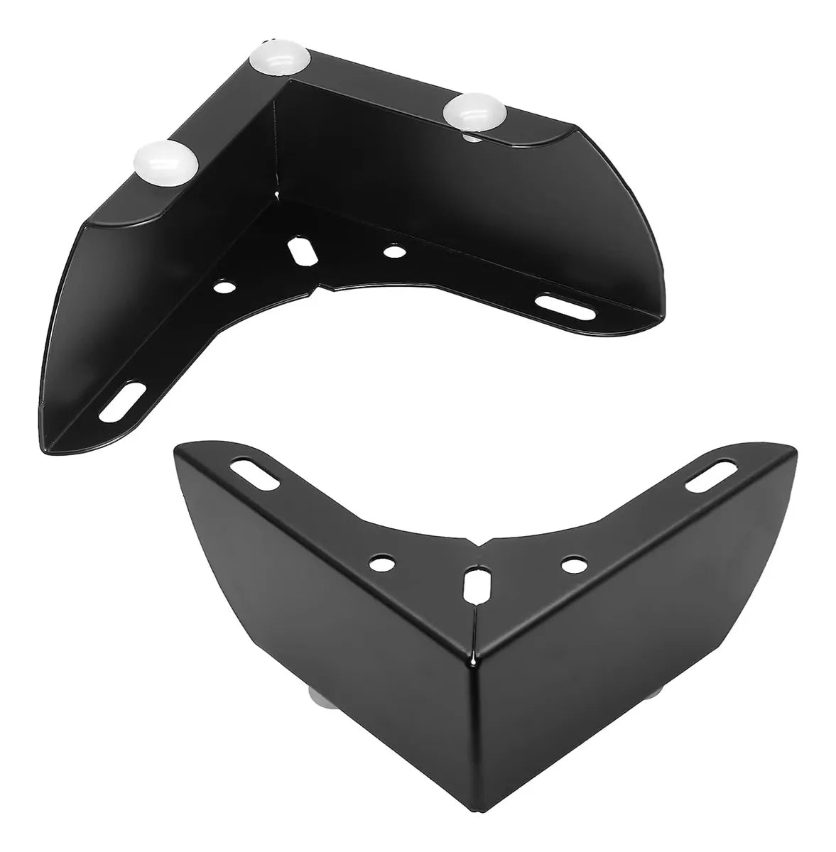 Pata Para Sofá y Muebles Esquinera 6 cm Acero Negro Mate 4 Piezas Con Tornillos