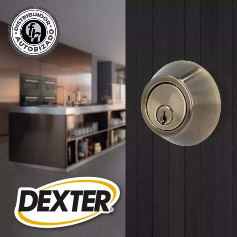 Cerrojo De Seguridad 6633 Llave/Llave Latón Antiguo Dexter