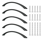 Jaladera Tipo Arco 96 mm Negro Mate JN-1427 Con Tornillos