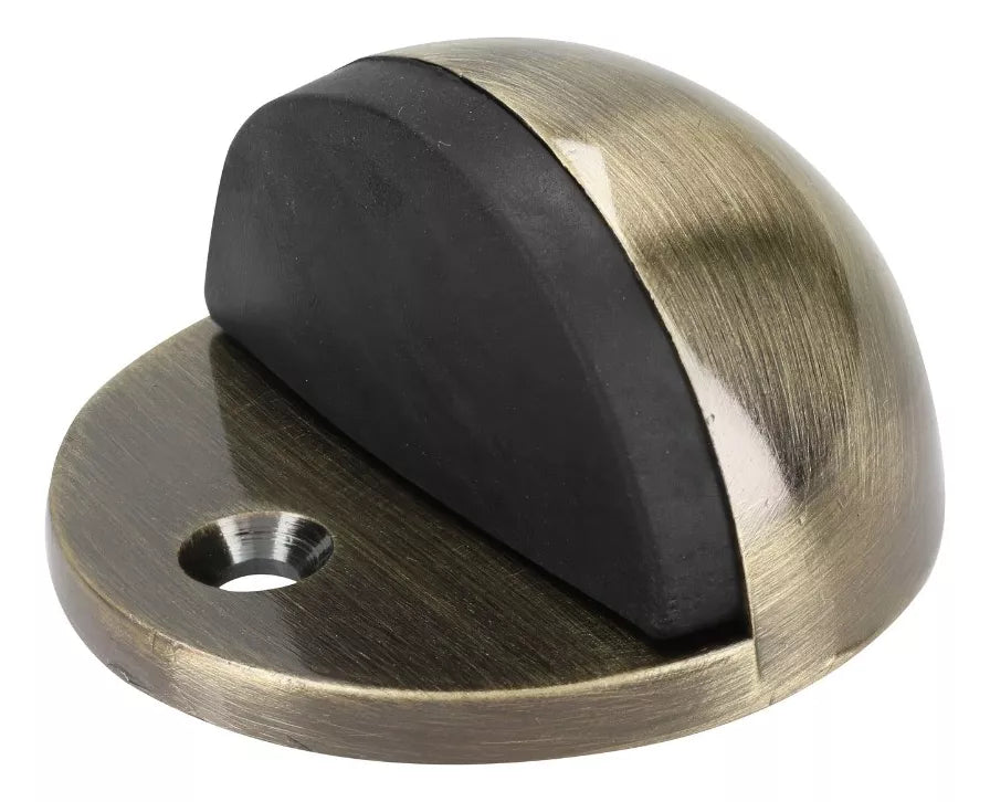 Tope Media Luna Para Puerta Latón Antiguo Con Tornillos