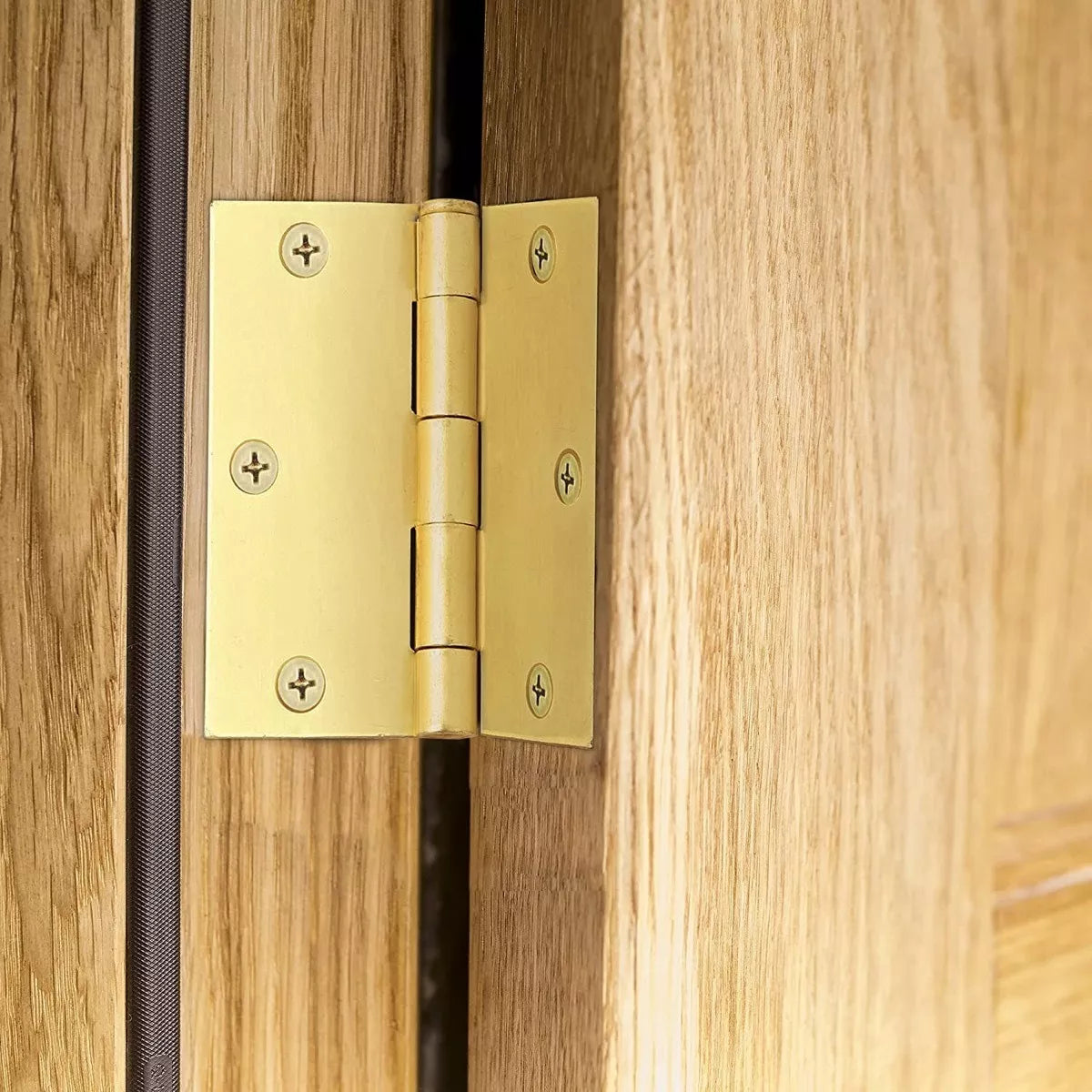 Bisagras 3x3 Pulgadas Para Puertas de Madera Latón Brillante Con Tornillos
