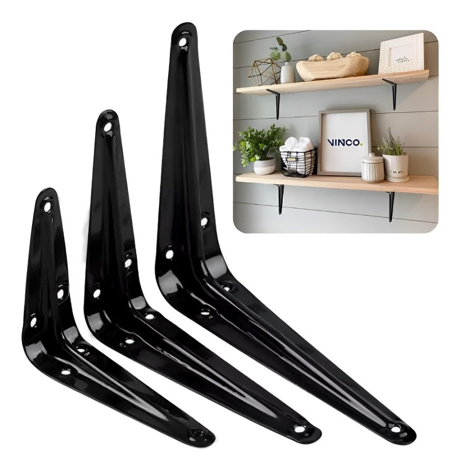 Mensula Soporte Escuadra Para Repisa Negro